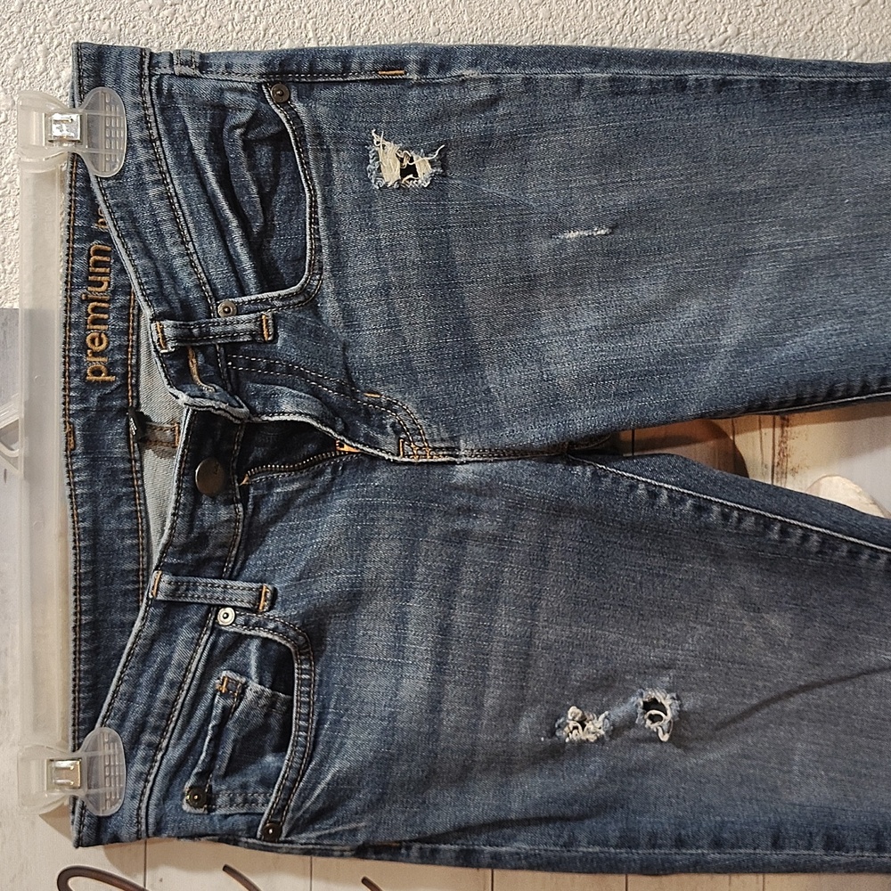 GAP Women's Premium Distressed Blue Skinny Jeans,  Ladies Size 2/26,  Distressed - Picture 4 of 9